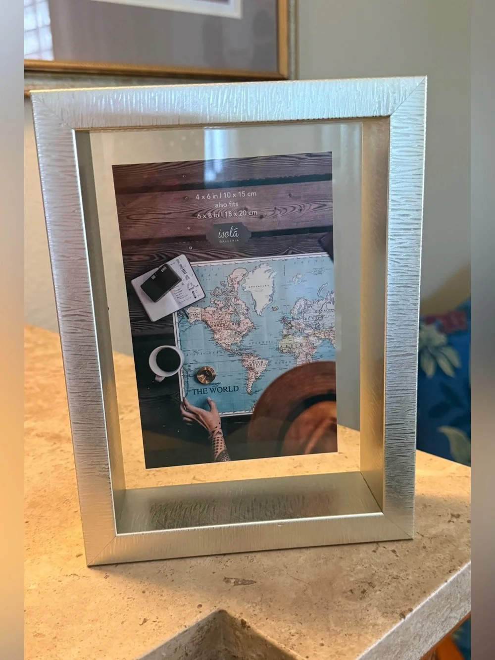 NWT Isola Galleria Gold Deep Floating Shadow Box Picture Frame 4x6 or 6x8